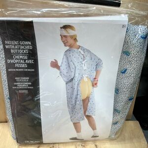 Patient Gown with Attached Buttocks